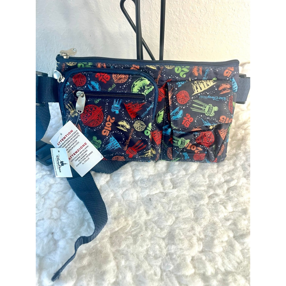 NWT Walt Disney World 2015 Icons belted waist hip fanny pack bag - Picture 2 of 7